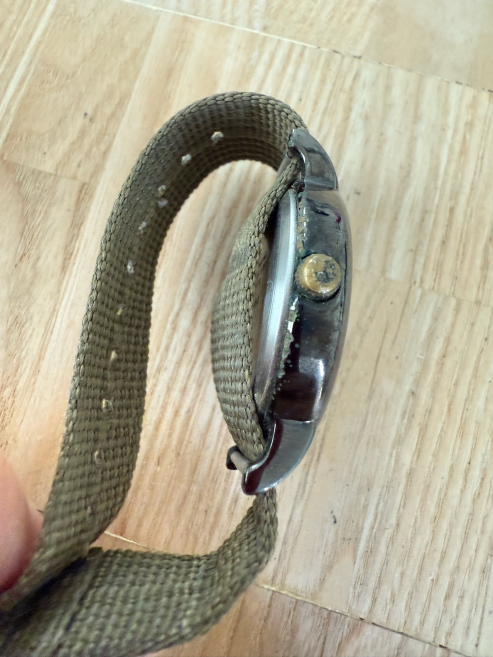 Timex weekender charcoal gray dial military green nylon strap watch NEW BATTERY - Picture 7 of 11